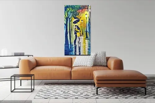 Quadros Urbana Abstrato Casal Feliz Presente de Natal