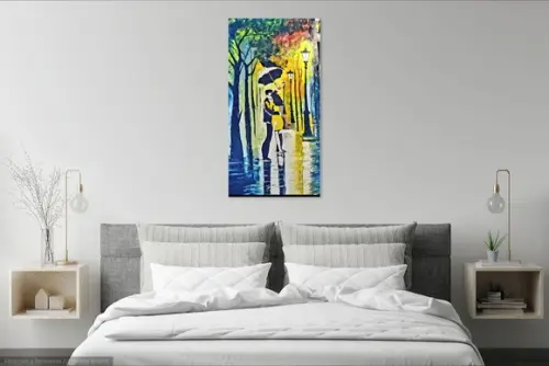 Quadros Urbana Abstrato Casal Feliz Presente de Natal