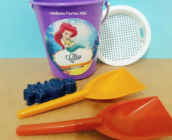 Balde de Praia Personalizado Ariel