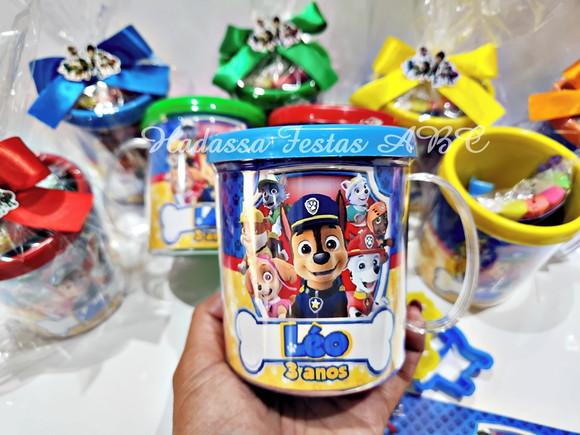 Caneca Acrílica com Kit Massinha Patrulha Canina