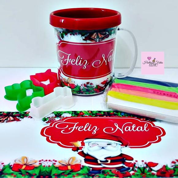 Caneca Acrílica com Kit Massinha Natal