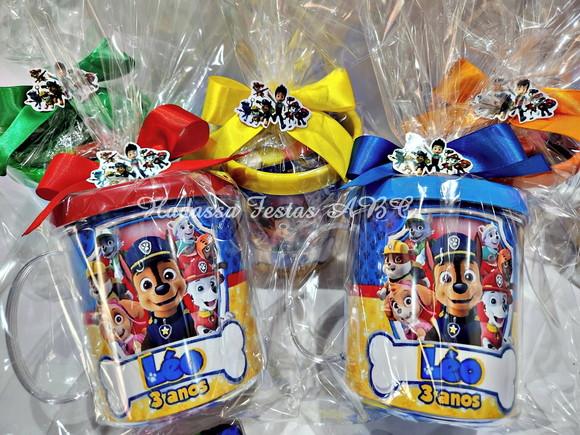 Caneca Acrílica com Kit Massinha Patrulha Canina