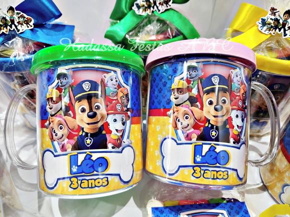 Caneca Acrílica com Kit Massinha Patrulha Canina