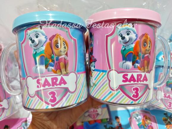 Caneca Acrílica com Kit Massinha Patrulha Canina