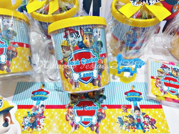 Caneca Acrílica com Kit Massinha Patrulha Canina