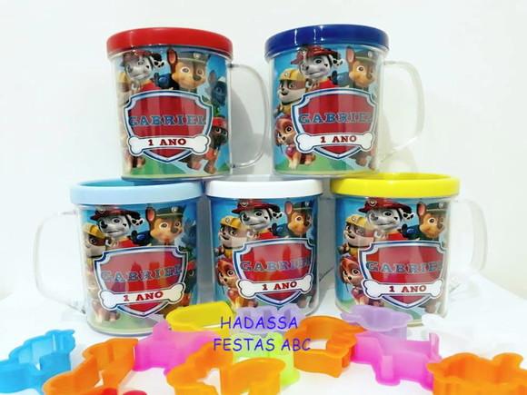 Caneca Acrílica com Kit Massinha Patrulha Canina