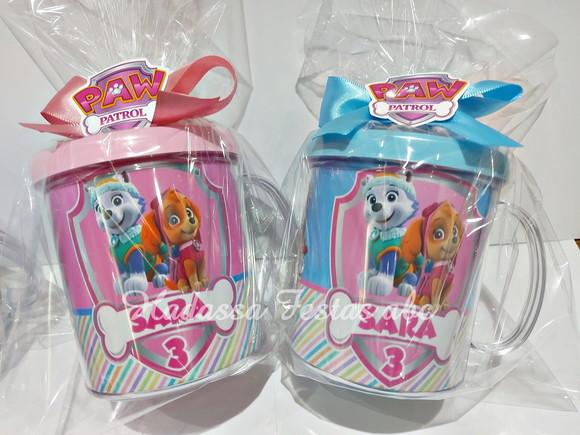 Caneca Acrílica com Kit Massinha Patrulha Canina