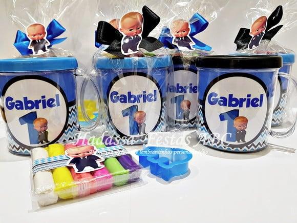 Caneca Acrílica com Kit Massinha Tema Poderoso Chefinho