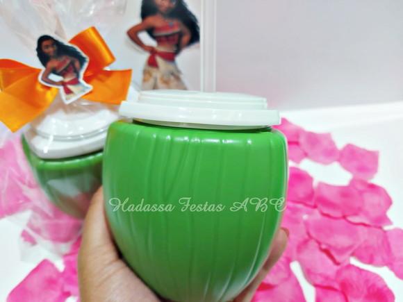 Copo com Canudo em Forma de Coco Personalizado Moana 300 ml