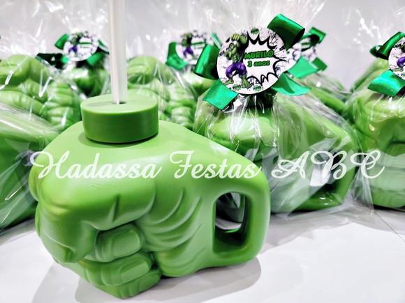 Copo Mão Hulk com Canudo