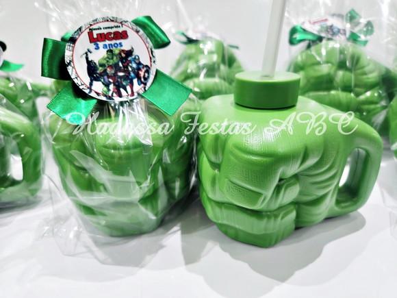 Copo Mão Hulk com Canudo Vingadores