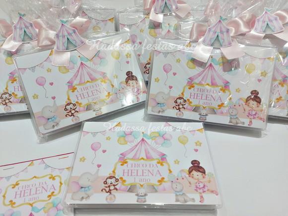 Estojo Aquarela 24 Peças com Livrinho Circo Rosa
