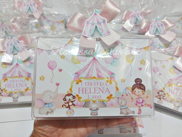 Estojo Aquarela 24 Peças com Livrinho Circo Rosa