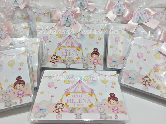 Estojo Aquarela 24 Peças com Livrinho Circo Rosa