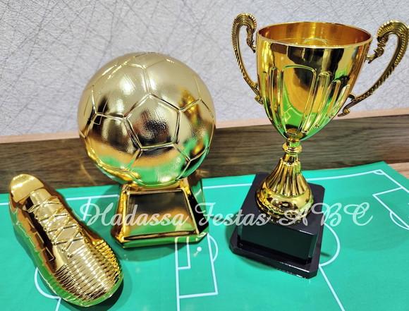 Kit Decoração Festa Futebol (bola, Chuteira e Troféu)