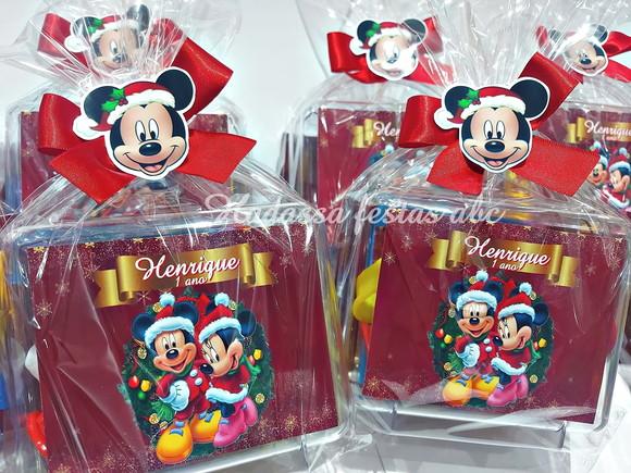 Kit Pintura com Bola de Sabão Personalizada Natal do Mickey
