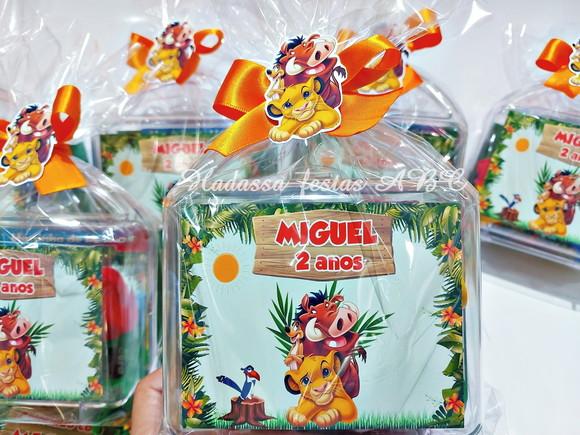 Kit Pintura com Bola de Sabão Personalizada Tema Rei Leão