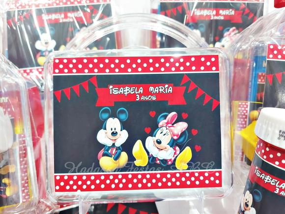 Kit Pintura com Bola de Sabão Personalizada Tema Minnie