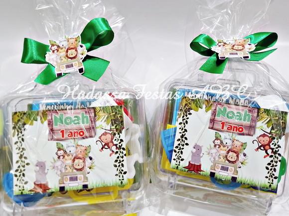 Kit Pintura com Bola de Sabão Personalizada Tema Safari
