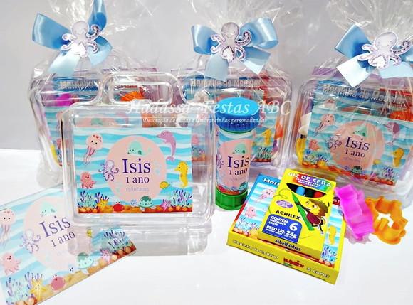 Kit Pintura com Bolinha de Sabão Fundo do Mar Menina