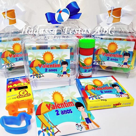Kit Pintura com Bolinha de Sabão Tema Praia