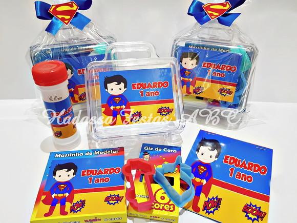 Kit Pintura com Bolinha de Sabão Tema Super Homem