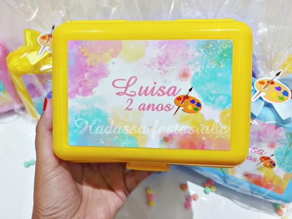 Kit Pintura Tela com Guache Pincel Lembrança Festa Infantil