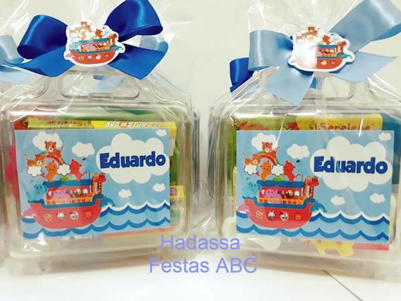 Maleta personalizada com Kit para colorir e brincar tema Arca de 