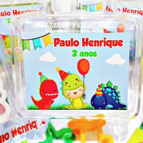 Maleta personalizada com Kit para colorir e brincar tema Dino Bab