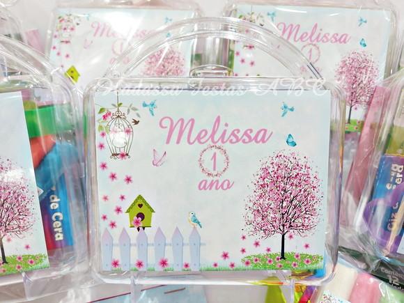 Maleta com Kit para Colorir e Brincar Tema Jardim Encantado