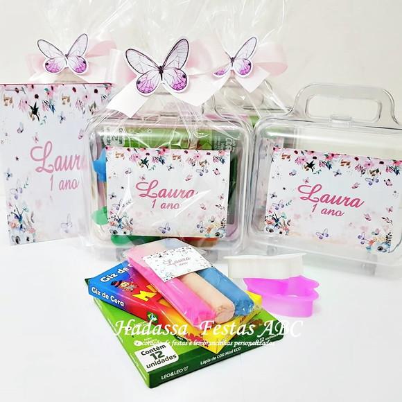 Maleta com Kit para Colorir e brincar tema Jardim Encantado