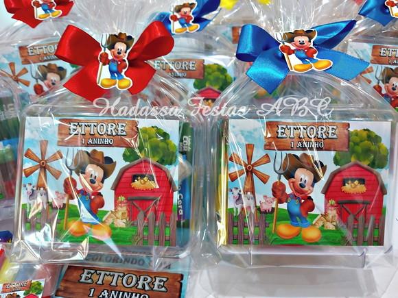 Maleta com Kit para Colorir e brincar Mickey Fazenda