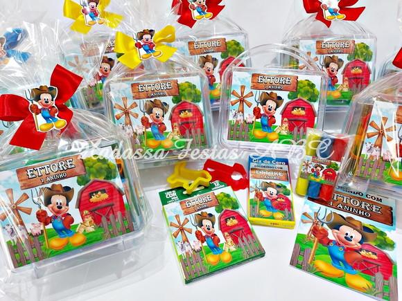 Maleta com Kit para Colorir e brincar Mickey Fazenda