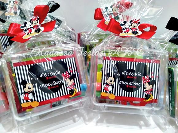 Maleta com Kit para Colorir e Brincar tema  Mickey e Minnie
