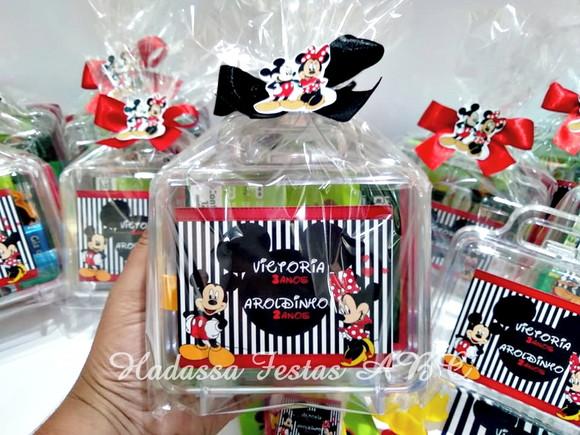 Maleta com Kit para Colorir e Brincar tema  Mickey e Minnie