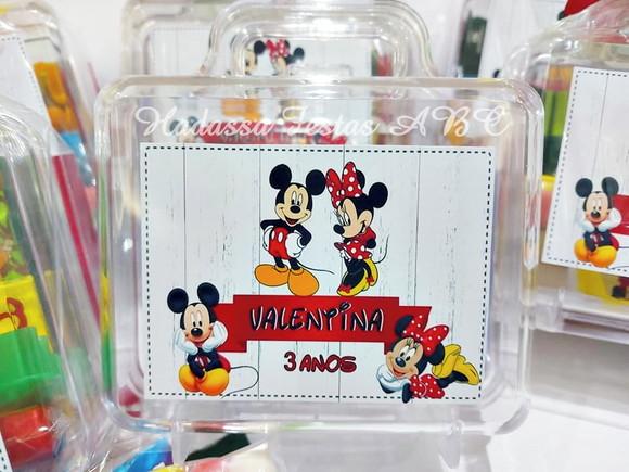 Maleta com Kit para Colorir e Brincar tema Mickey e Minnie