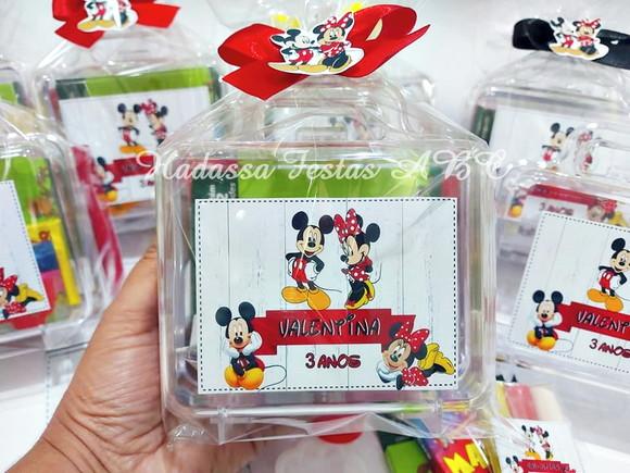 Maleta com Kit para Colorir e Brincar tema Mickey e Minnie
