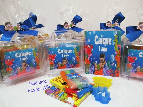 Maleta com Kit para Colorir Tema Fundo do Mar