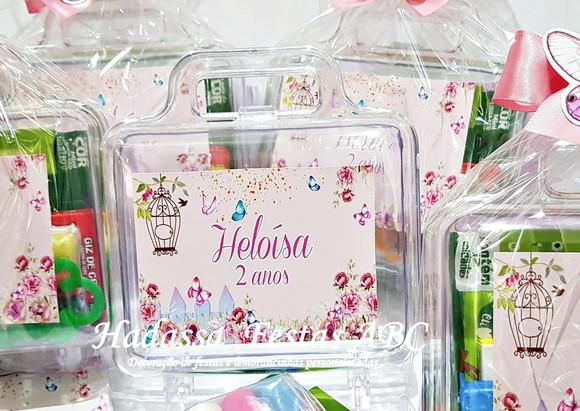 Maleta com Kit para Colorir Tema Jardim Encantado