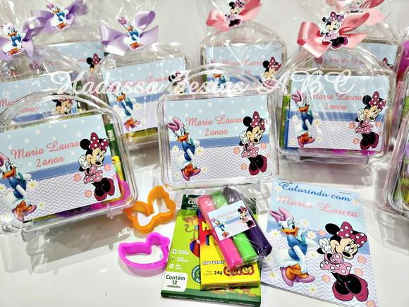 Maleta com Kit para Colorir Tema Minnie e Margarida