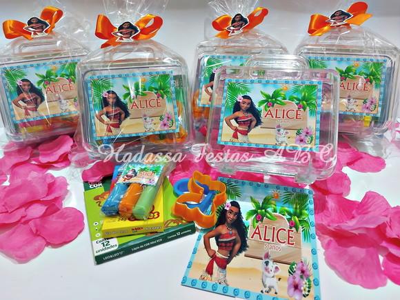 Maleta com Kit para Colorir Tema Moana