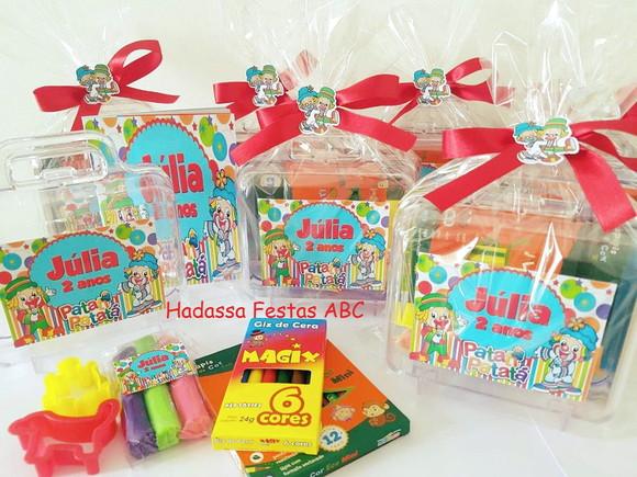 Maleta com Kit para Colorir Tema Patati Patatá