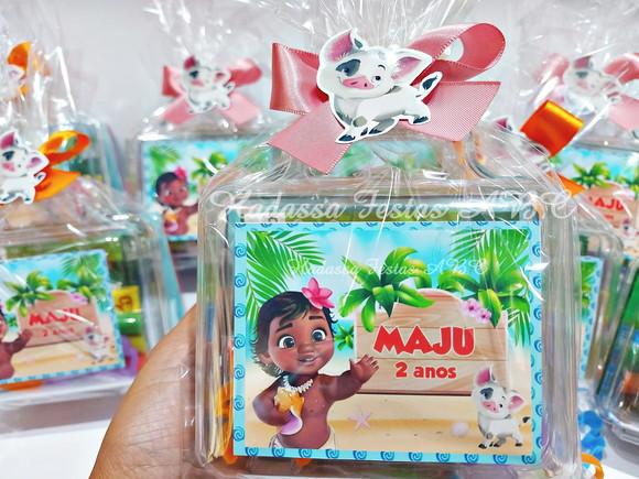 Maleta com Kit para Colorir Tema Moana Baby