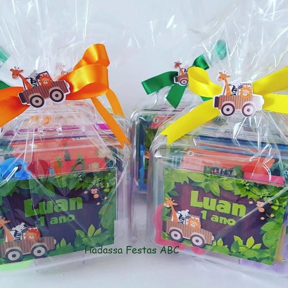 Maleta com Kit para Colorir Tema Safari