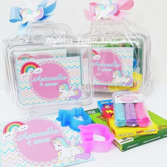 Maleta com Kit para Colorir Tema Unicórnio