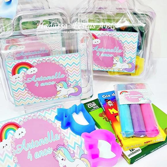 Maleta com Kit para Colorir Tema Unicórnio