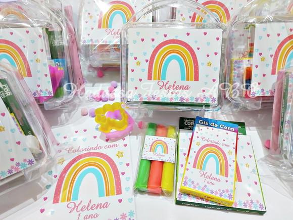 Maleta com Kit Pintura Arco Íris Boho