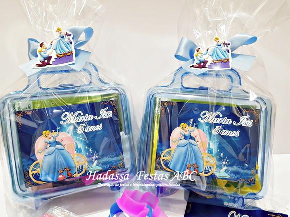 Maleta Personalizada com Kit para Colorir Tema Cinderela