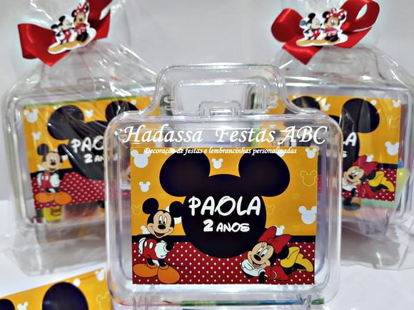 Maleta Personalizada com Kit para Colorir Tema Mickey