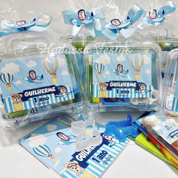 Maleta Personalizada com Kit Pintura Urso Aviador